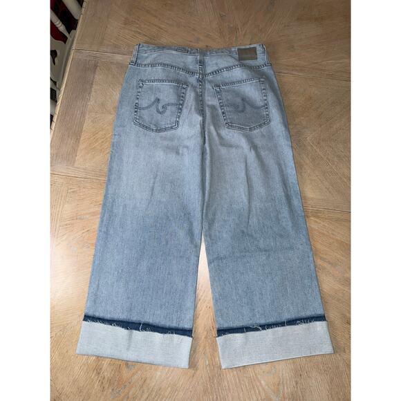 AG Adriano Goldschmied Women's Etta Wide Leg Jeans light wash two tone size 32 - Picture 5 of 11